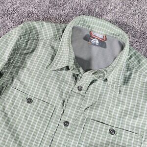 Nike ACG Tech Shirt Men's Medium Green Vented Long Sleeve Nylon Poly Stretch